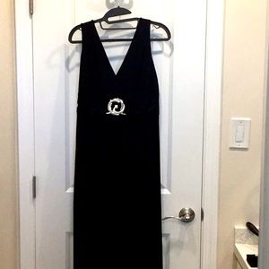 Donuts, inc  polyester Black Maxi Dress, size 14